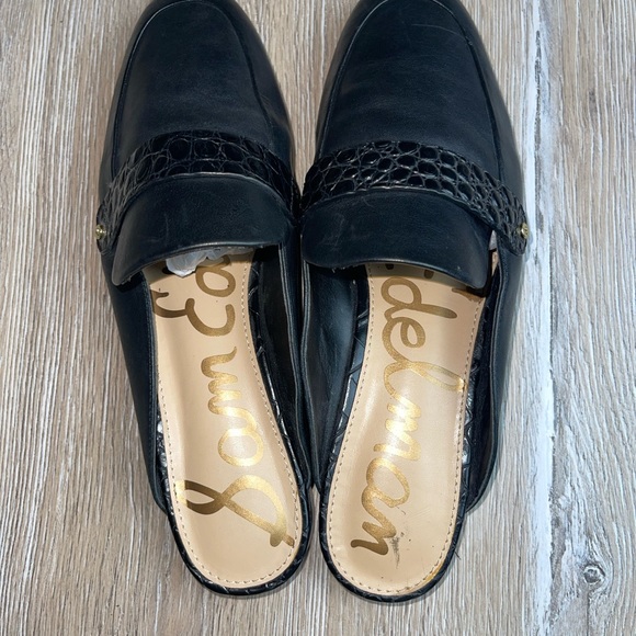 Sam Edelman Perri Slides Loafer Mule SZ 8.5 BLACK - Picture 3 of 7